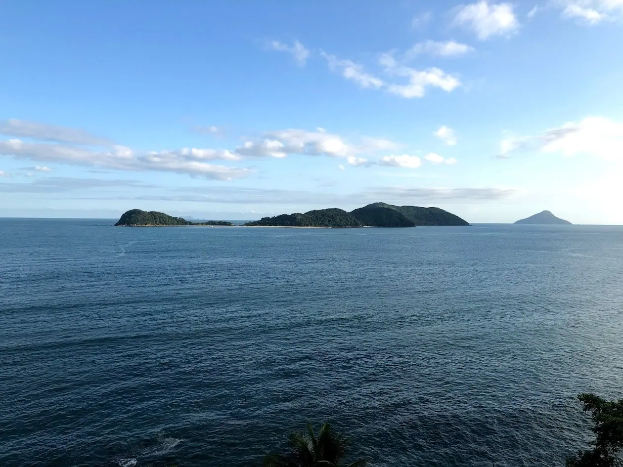 As Ilhas, em frente à Barra do Sahy, vistas do continente