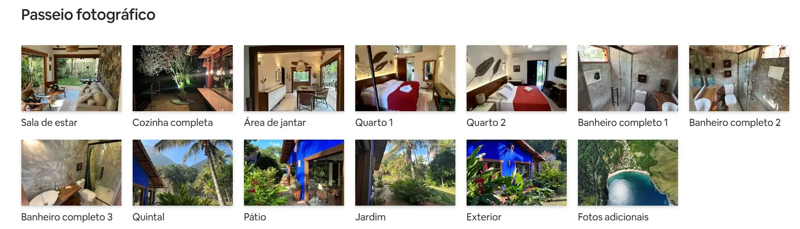 Ambientes da Casa 2 Riacho: sala, cozinha, suítes, banheiros, pátio e jardim