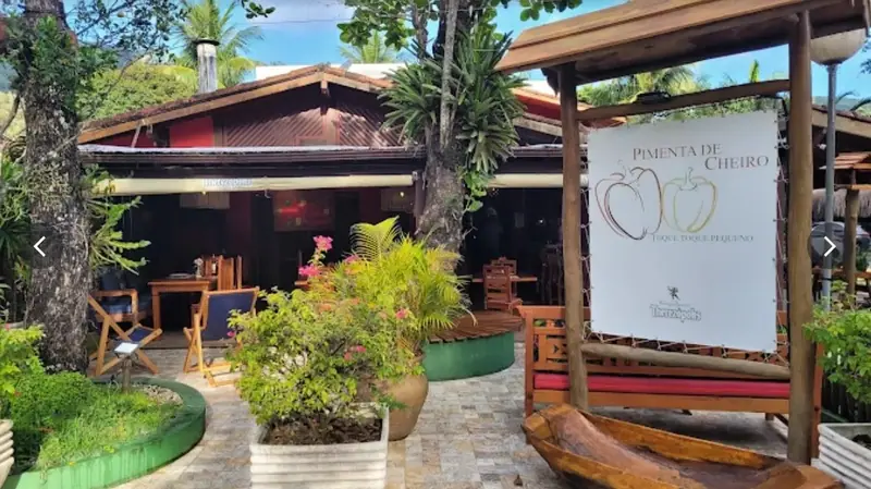 Entrada do restaurante Pimenta de Cheiro, em Toque-Toque Pequeno